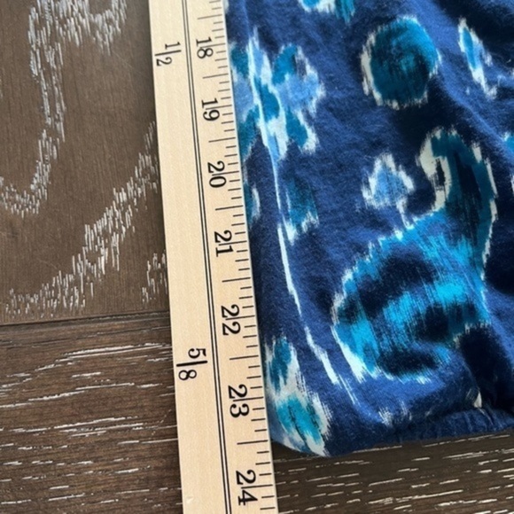 Lucky Brand Blue Top with Elastic Neckline and Tassel Ties - Picture 8 of 11